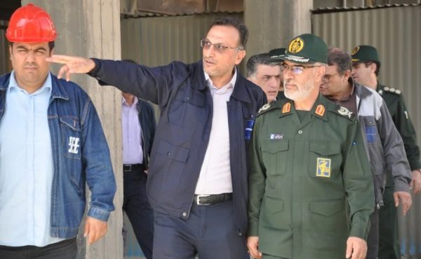 بازدید فرمانده سپاه عاشورا  از شرکت سیمان صوفیان  ‏